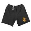 Campus Lab Ithaca College Mens Sweat Shorts School Logo, Black, Small view 1