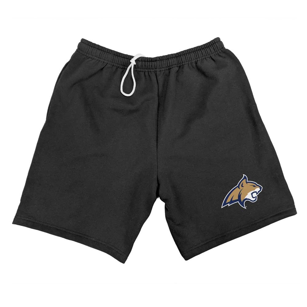 Campus Lab Montana State University Mens Sweat Shorts Primary Logo, Black, X-Large