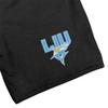 Campus Lab Long Island University Mens Sweat Shorts School Logo, Black, Small view 2
