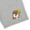 Campus Lab Quincy University Mens Sweat Shorts Primary Logo, Athletic Heather, Small view 2