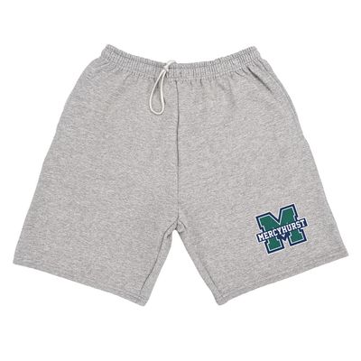 Campus Lab Mercyhurst University Mens Sweat Shorts Primary Logo, Athletic Heather, Large