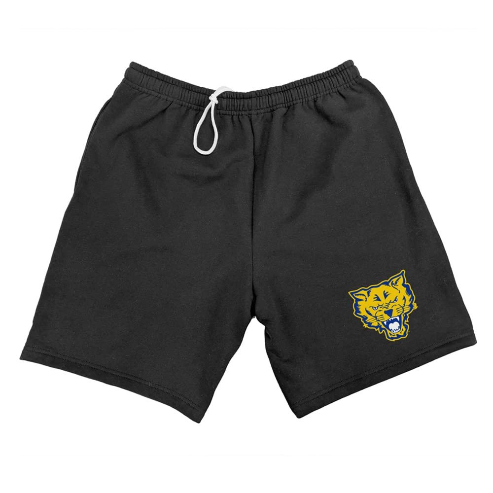 Fort Valley State University Mens Sweat Shorts Primary Logo, Black, Small