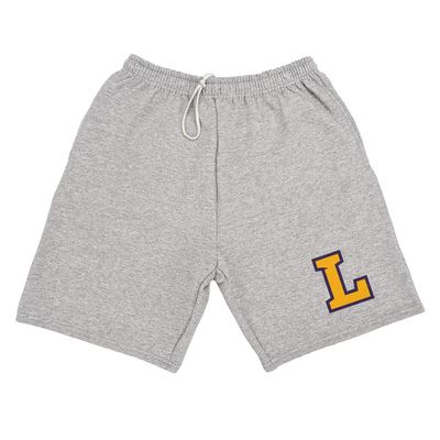 Campus Lab Lipscomb University Mens Sweat Shorts Primary Logo, Athletic Heather, Medium