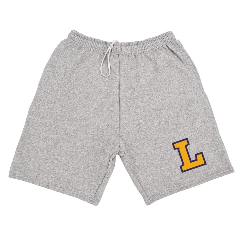 Campus Lab Lipscomb University Mens Sweat Shorts Primary Logo, Athletic Heather, Medium