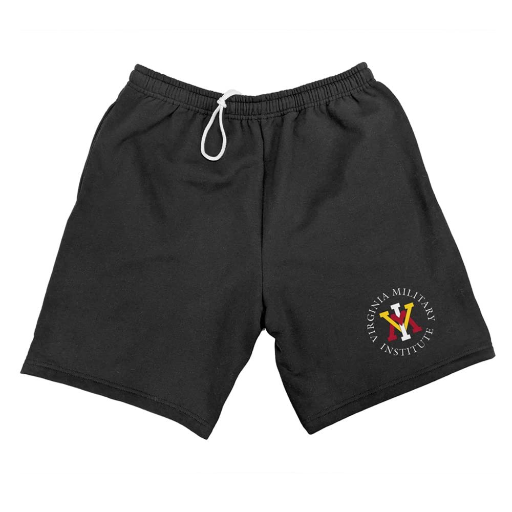 Campus Lab Virginia Military Institute Mens Sweat Shorts School Logo, Black, Medium