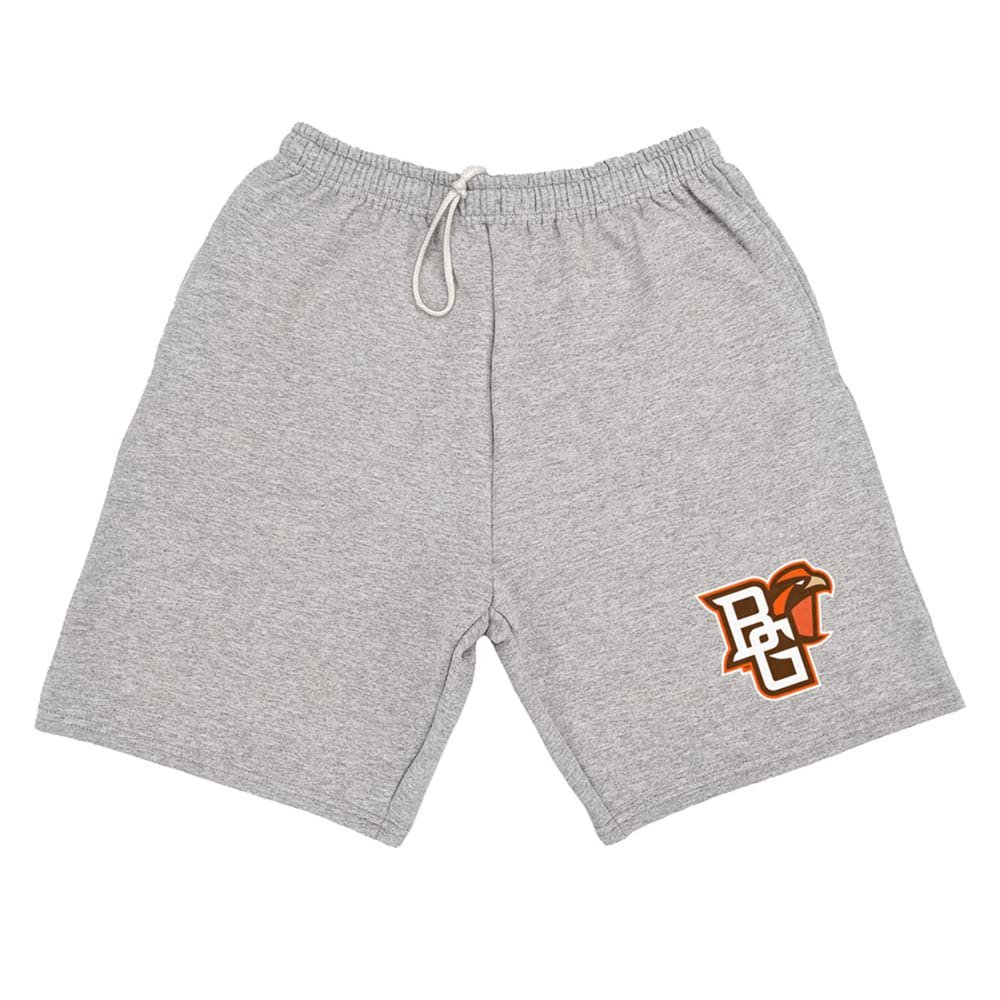 Campus Lab Bowling Green State University Mens Sweat Shorts Primary Logo, Athletic Heather, XX-Large