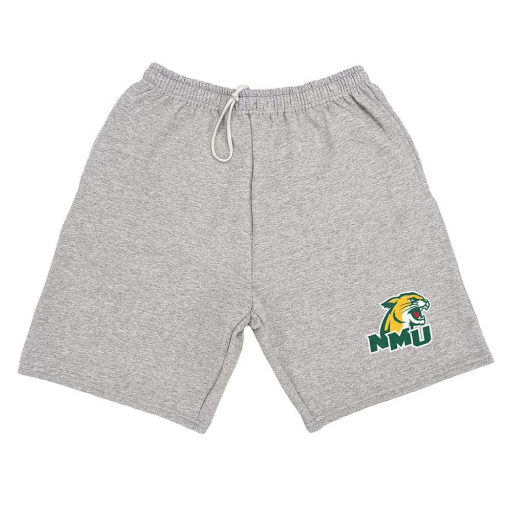 Campus Lab Northern Michigan University Mens Sweat Shorts School Logo, Athletic Heather, Small