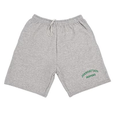 Manhattan College Mens Sweat Shorts School Logo, Athletic Heather, Large