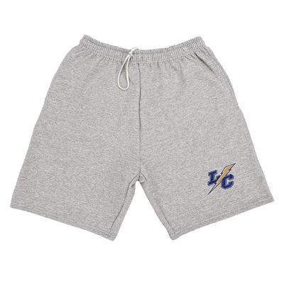 Campus Lab Lehman College Mens Sweat Shorts Primary Logo, Athletic Heather, Medium