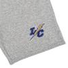 Campus Lab Lehman College Mens Sweat Shorts Primary Logo, Athletic Heather, Medium view 2