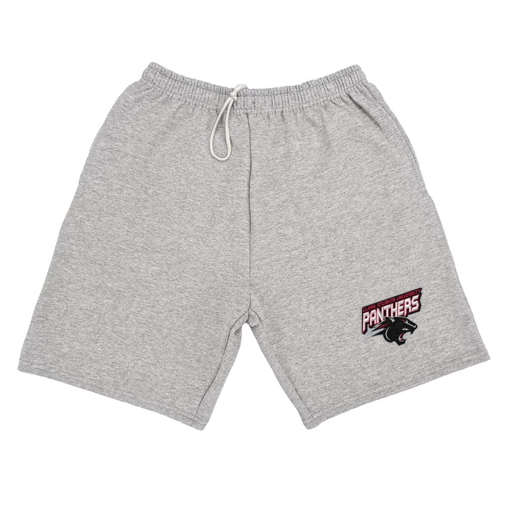 Clark Atlanta University Mens Sweat Shorts Primary Logo, Athletic Heather, Medium