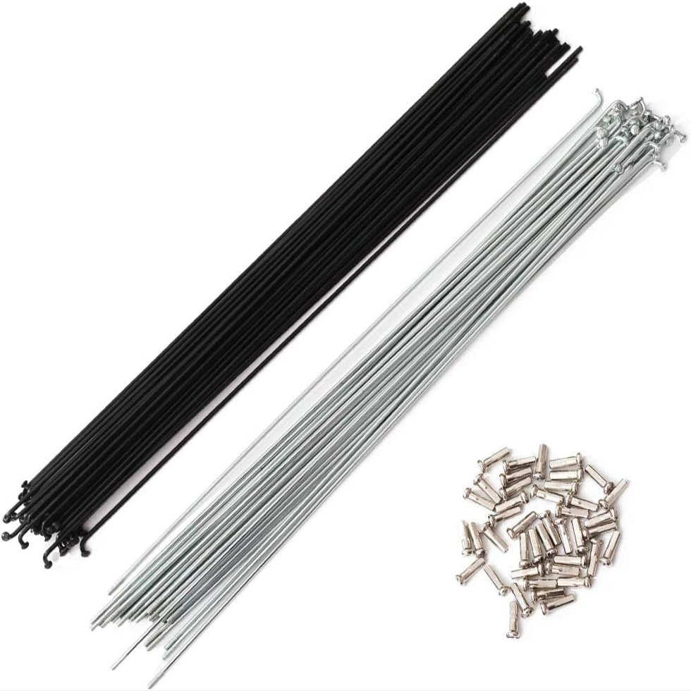 BaveL 36PCS Stainless Steel Spokes Mountain Bike Spokes MTB 91mm-210mm w/Nipples (93)