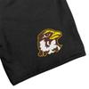 Campus Lab Quincy University Mens Sweat Shorts Primary Logo, Black, Large view 2