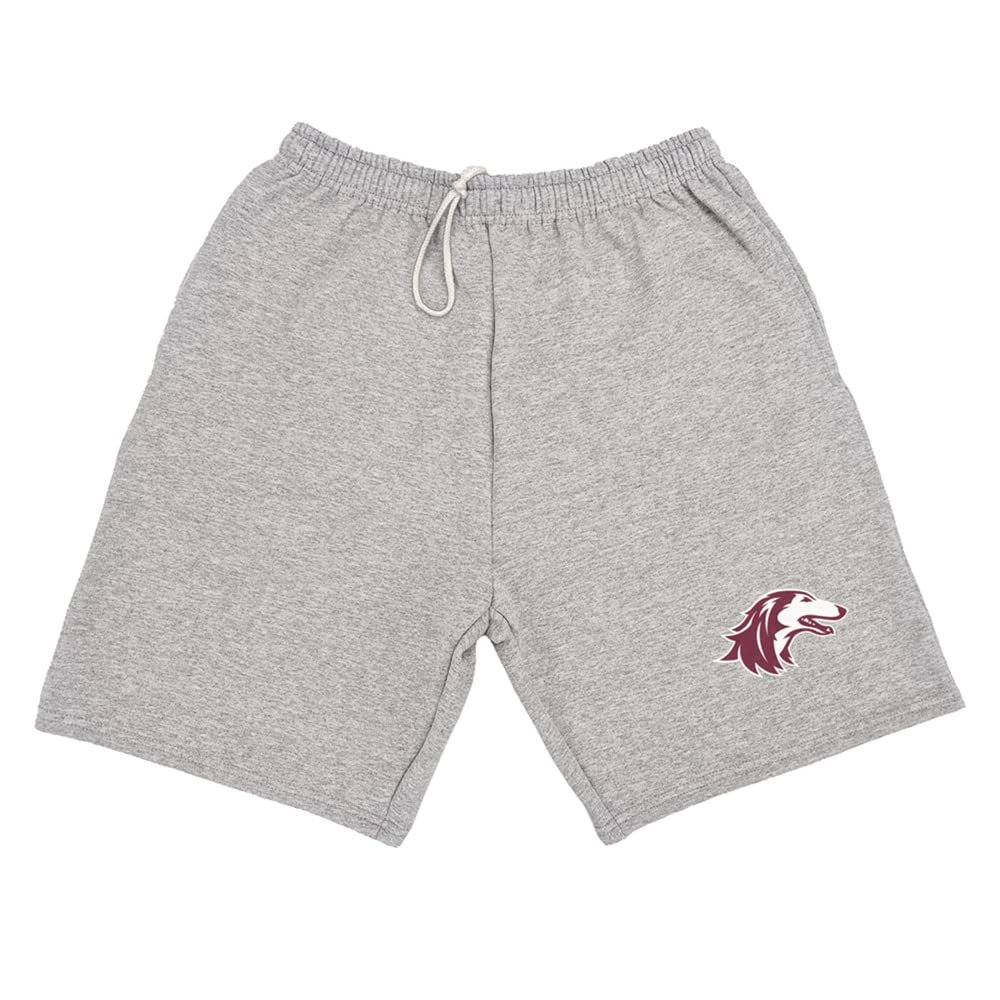 Campus Lab Southern Illinois University Mens Sweat Shorts Primary Logo, Athletic Heather, XX-Large