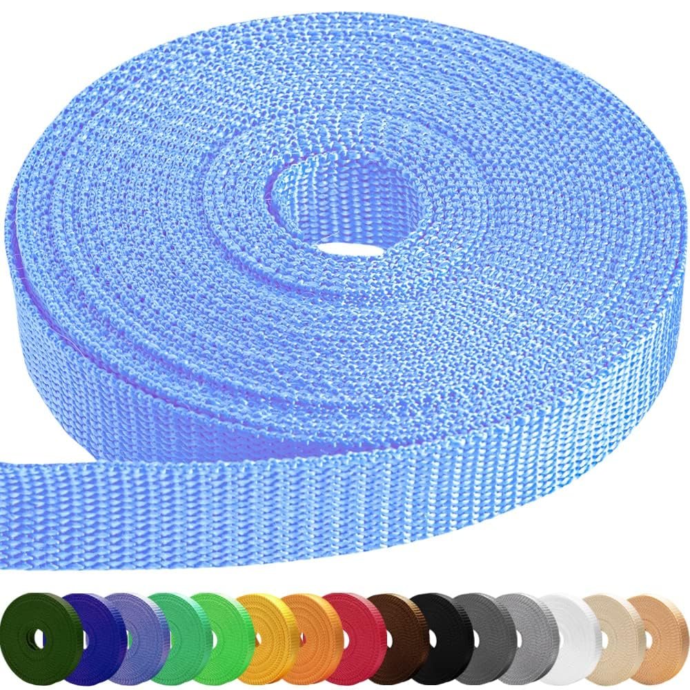TECEUM 2 Inch Webbing  Baby Blue  10 Yards  2 Heavy-Duty Wide Webbing for Outdoors Indoors Crafting DIY nw