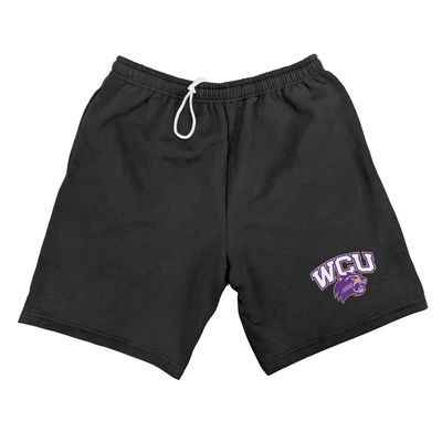 Western Carolina University Mens Sweat Shorts Primary Logo, Black, Large