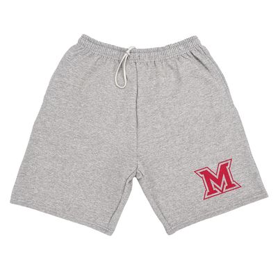 Miami University Oh Mens Sweat Shorts Primary Logo, Athletic Heather, Large