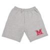 Miami University Oh Mens Sweat Shorts Primary Logo, Athletic Heather, Large view 1