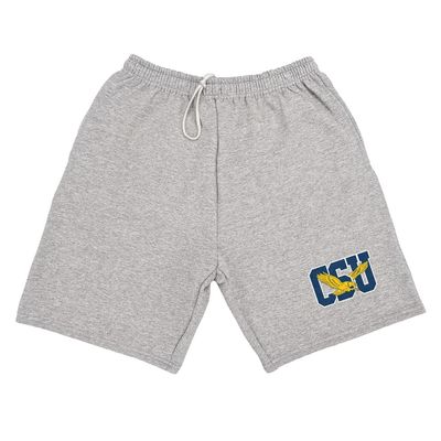 Campus Lab Coppin State University Mens Sweat Shorts Primary Logo, Athletic Heather, Small