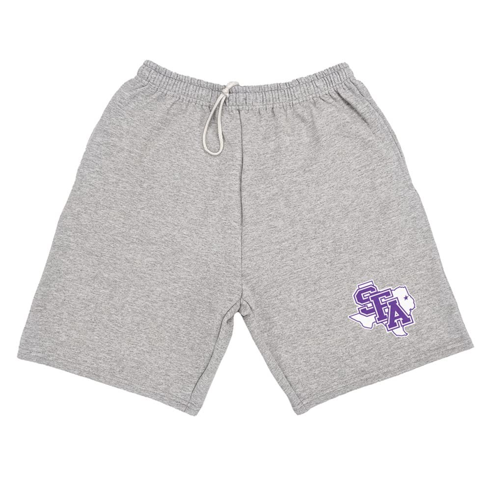 Campus Lab Stephen F Austin State University Mens Sweat Shorts Primary Logo, Athletic Heather, XX-Large