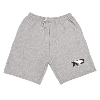 University of North Dakota Mens Sweat Shorts Primary Logo, Athletic Heather, Medium
