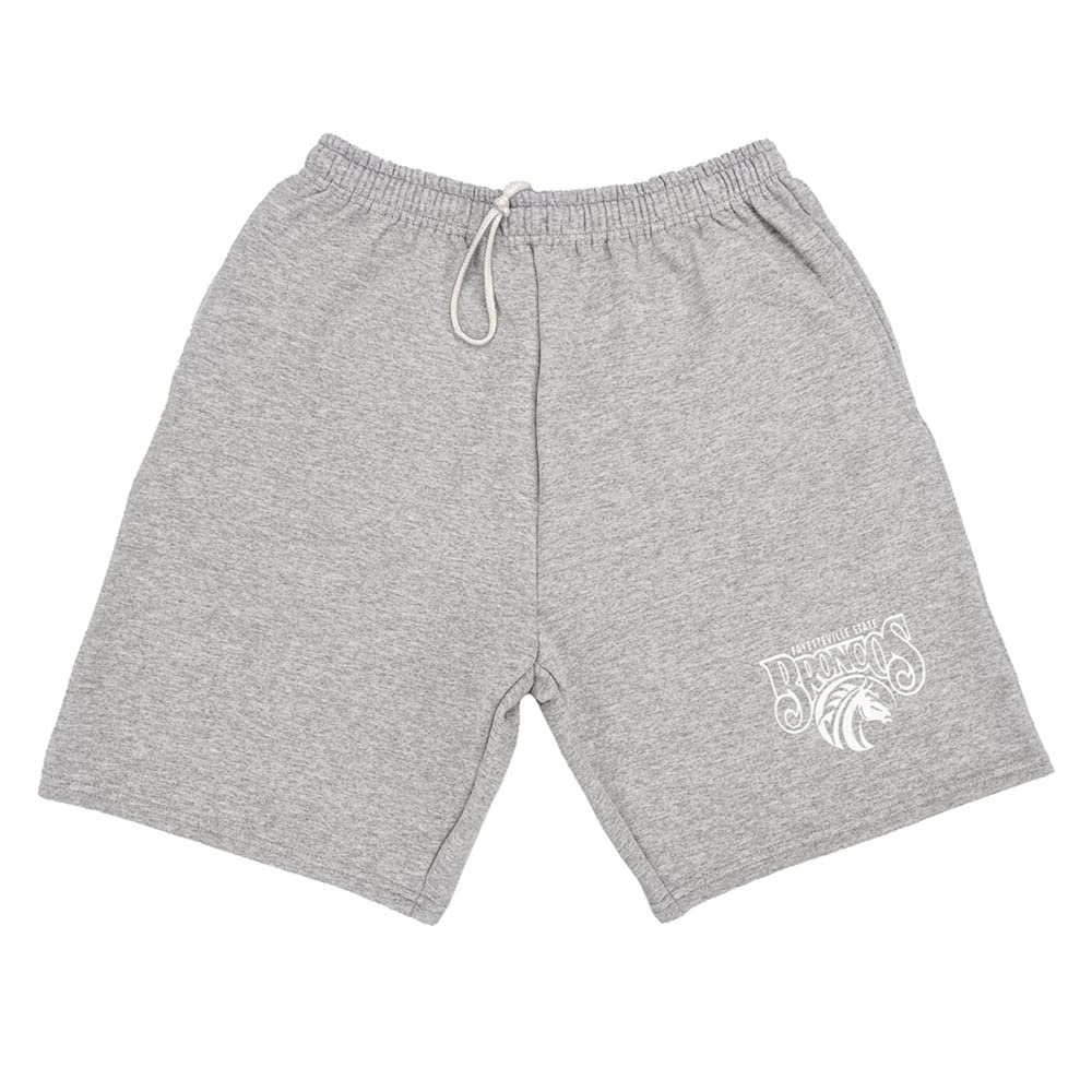 Campus Lab Fayetteville State University Mens Sweat Shorts Primary Logo, Athletic Heather, XX-Large