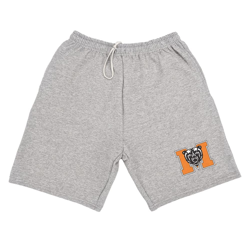 Campus Lab Mercer University Mens Sweat Shorts Primary Logo, Athletic Heather, X-Large