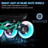 8 Pack Light Up Inline Skate Wheels 64mm 72mm 76mm 80mm Inline Wheels with ABEC-9 Bearing for inline Skate Wheels - 85A Inline Wheels for Indoor & Outdoor view 2