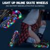 8 Pack Light Up Inline Skate Wheels 64mm 72mm 76mm 80mm Inline Wheels with ABEC-9 Bearing for inline Skate Wheels - 85A Inline Wheels for Indoor & Outdoor view 3