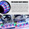 8 Pack Light Up Inline Skate Wheels 64mm 72mm 76mm 80mm Inline Wheels with ABEC-9 Bearing for inline Skate Wheels - 85A Inline Wheels for Indoor & Outdoor view 4