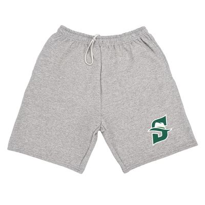 Stetson University Mens Sweat Shorts Primary Logo, Athletic Heather, X-Large