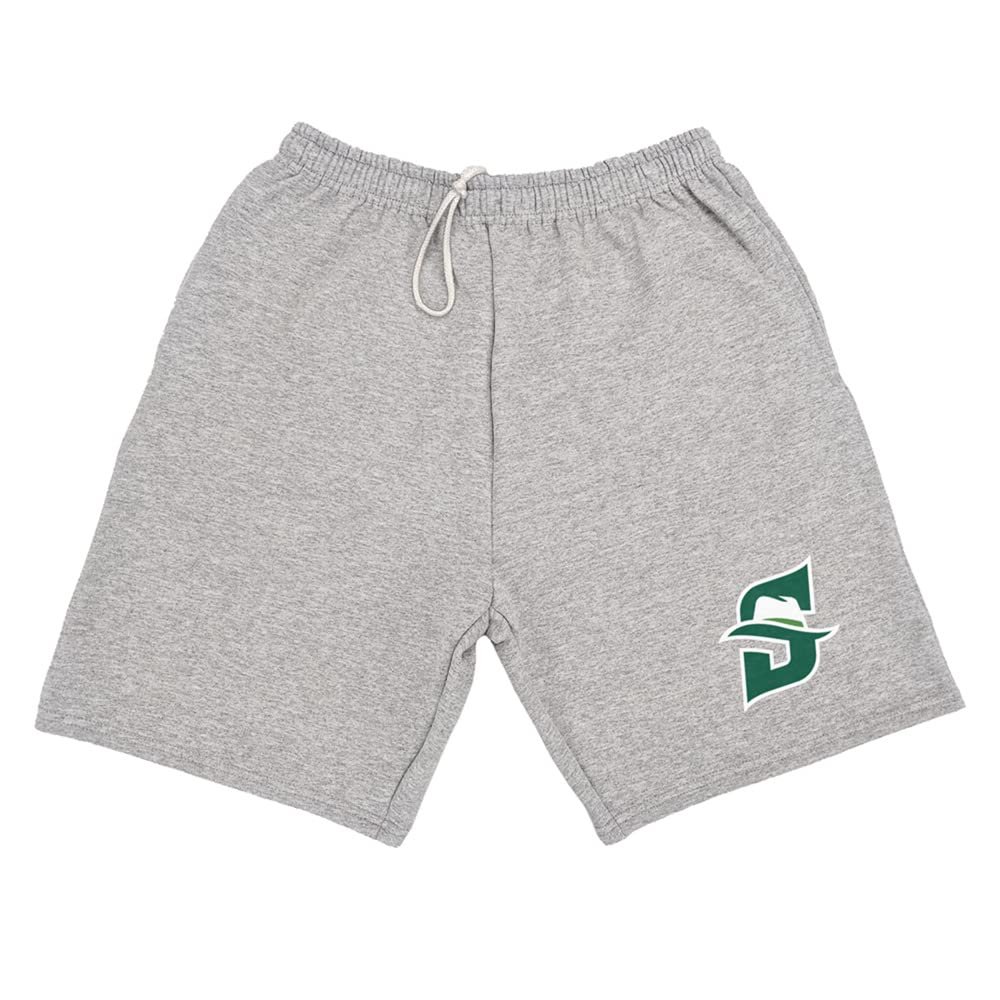 Stetson University Mens Sweat Shorts Primary Logo, Athletic Heather, X-Large