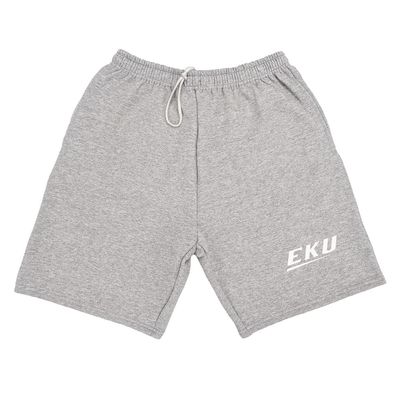 Eastern Kentucky University Mens Sweat Shorts Primary Logo, Athletic Heather, X-Large