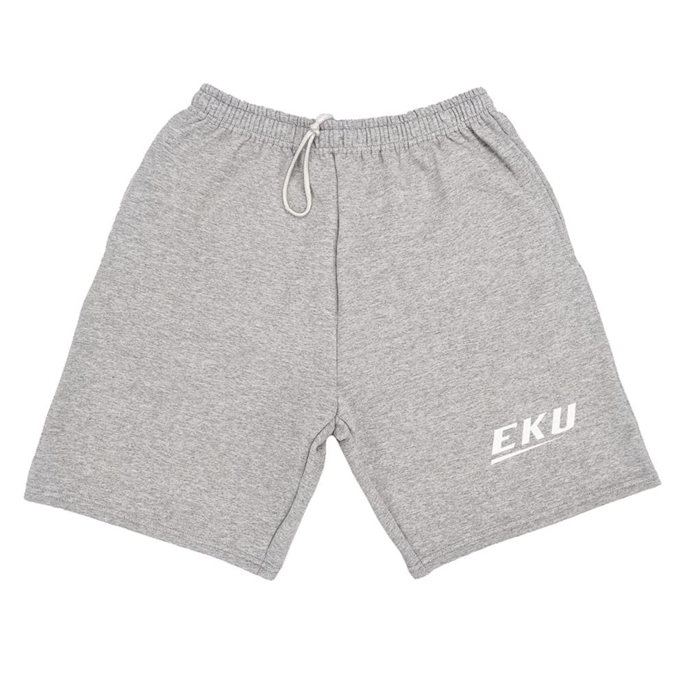 Eastern Kentucky University Mens Sweat Shorts Primary Logo, Athletic Heather, X-Large