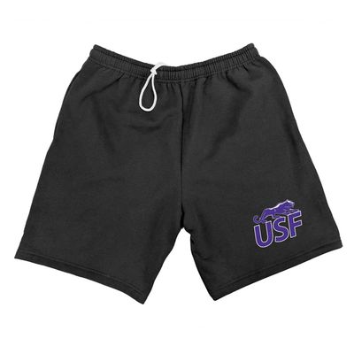 Campus Lab University of Sioux Falls Mens Sweat Shorts Primary Logo, Black, X-Large