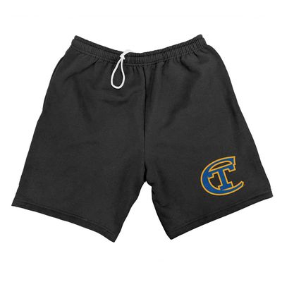 New York City College of Technology Mens Sweat Shorts Primary Logo, Black, XX-Large