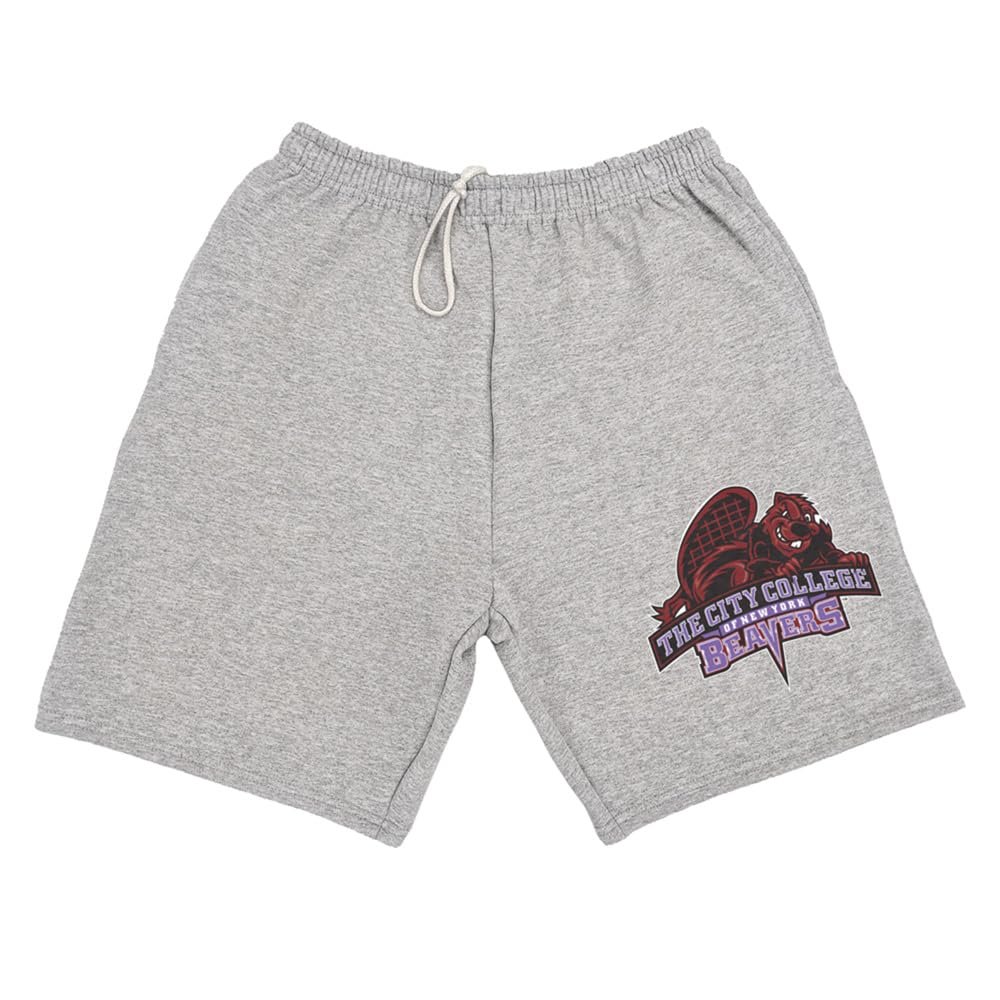 City College of New York Mens Sweat Shorts Primary Logo, Black, X-Large