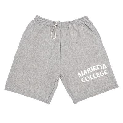 Campus Lab Marietta College Mens Sweat Shorts Primary Logo, Black, Medium