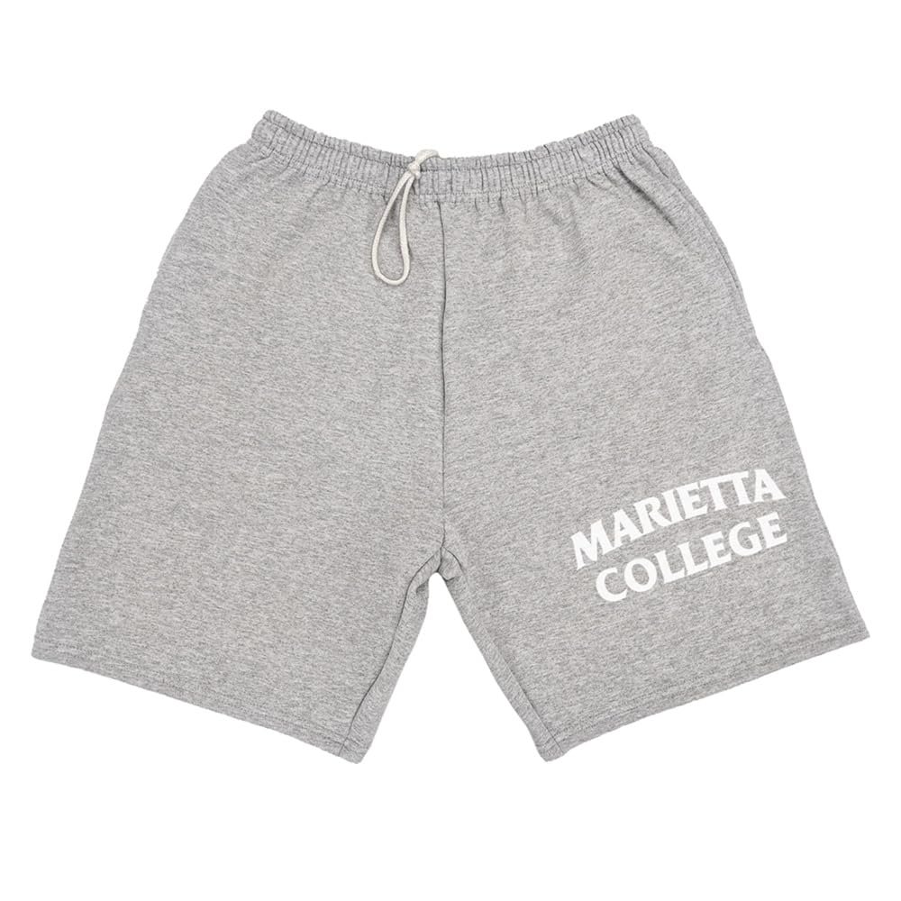 Campus Lab Marietta College Mens Sweat Shorts Primary Logo, Black, Medium