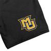 Campus Lab Marquette University Mens Sweat Shorts School Logo, Black, Large view 2