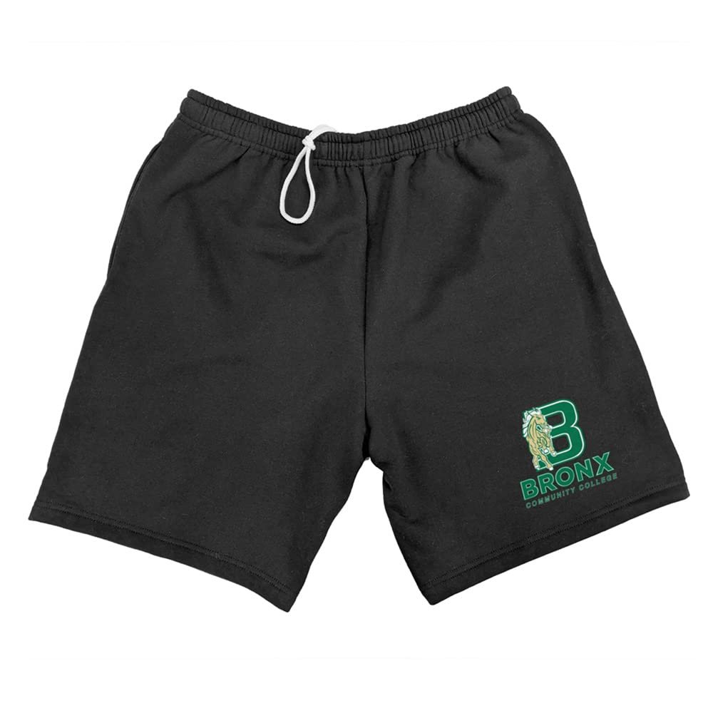 Bronx Community College Mens Sweat Shorts Primary Logo, Black, X-Large