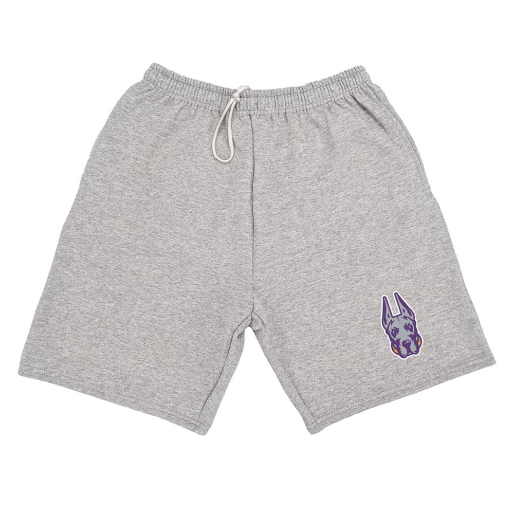 Campus Lab University of Albany Mens Sweat Shorts Primary Logo, Athletic Heather, Medium