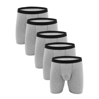 Men's Pure Colors Athletic Trunks ComfortSoft Moisture-Wicking Underpants Cotton Breathable Boxer Briefs