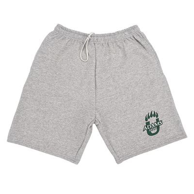 Adams State University Mens Sweat Shorts Primary Logo, Athletic Heather, Large