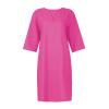 BAXLIMEK Cotton Linen Dresses for Women,2023 Spring Summer Casual Loose V Neck 3/4 Sleeve Midi Dress,Trendy Elegant Plain Boho Beach Dress Hawaiian Vacation Resort Outfits(E-Purple,M) view 3