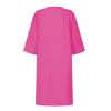 BAXLIMEK Cotton Linen Dresses for Women,2023 Spring Summer Casual Loose V Neck 3/4 Sleeve Midi Dress,Trendy Elegant Plain Boho Beach Dress Hawaiian Vacation Resort Outfits(E-Purple,M) view 4