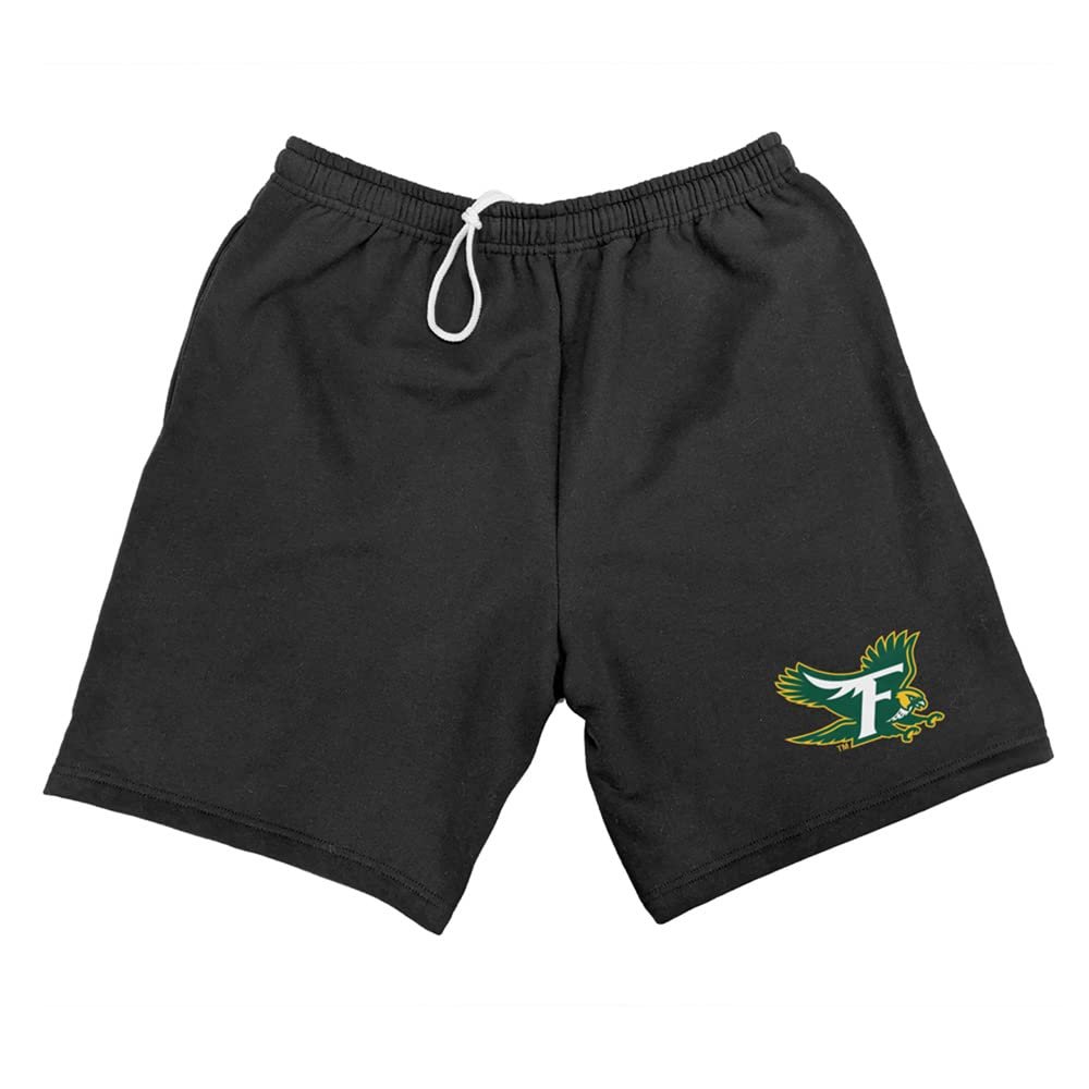 Campus Lab Fitchburg State University Mens Sweat Shorts Primary Logo, Black, X-Large