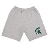 Campus Lab Michigan State University Mens Sweat Shorts Primary Logo, Athletic Heather, Medium view 1