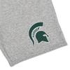 Campus Lab Michigan State University Mens Sweat Shorts Primary Logo, Athletic Heather, Medium view 2