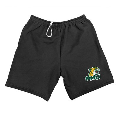 Campus Lab Northern Michigan University Mens Sweat Shorts School Logo, Black, Large